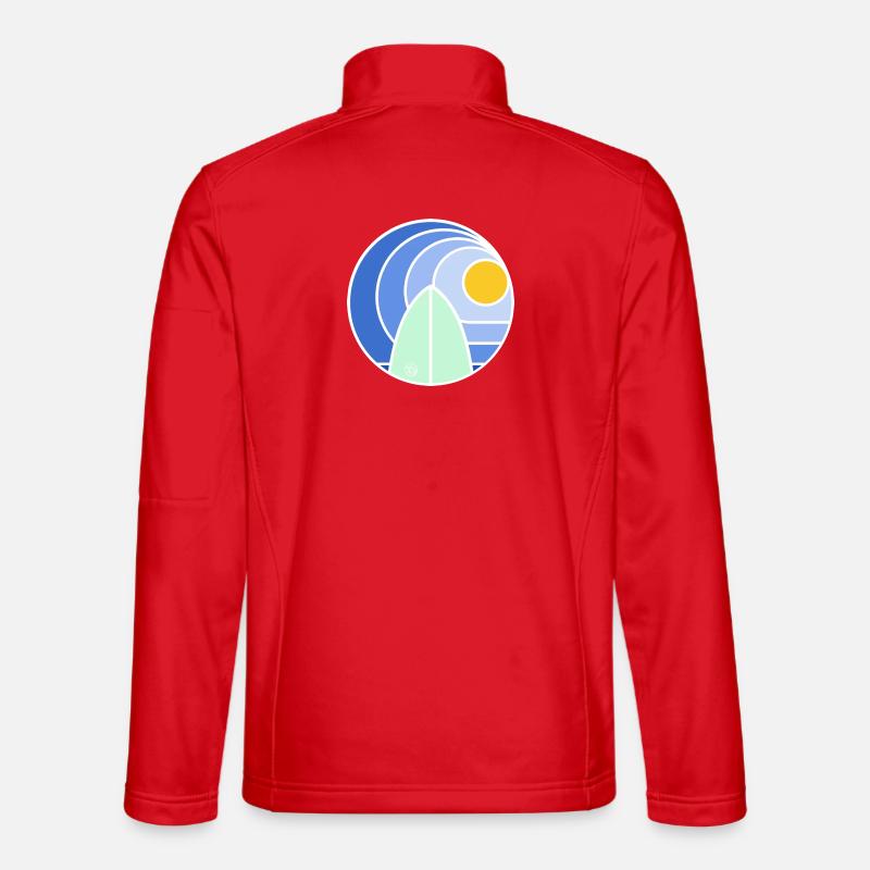 Surf Sundowner II (white) - Unisex Softshell Jacket - red