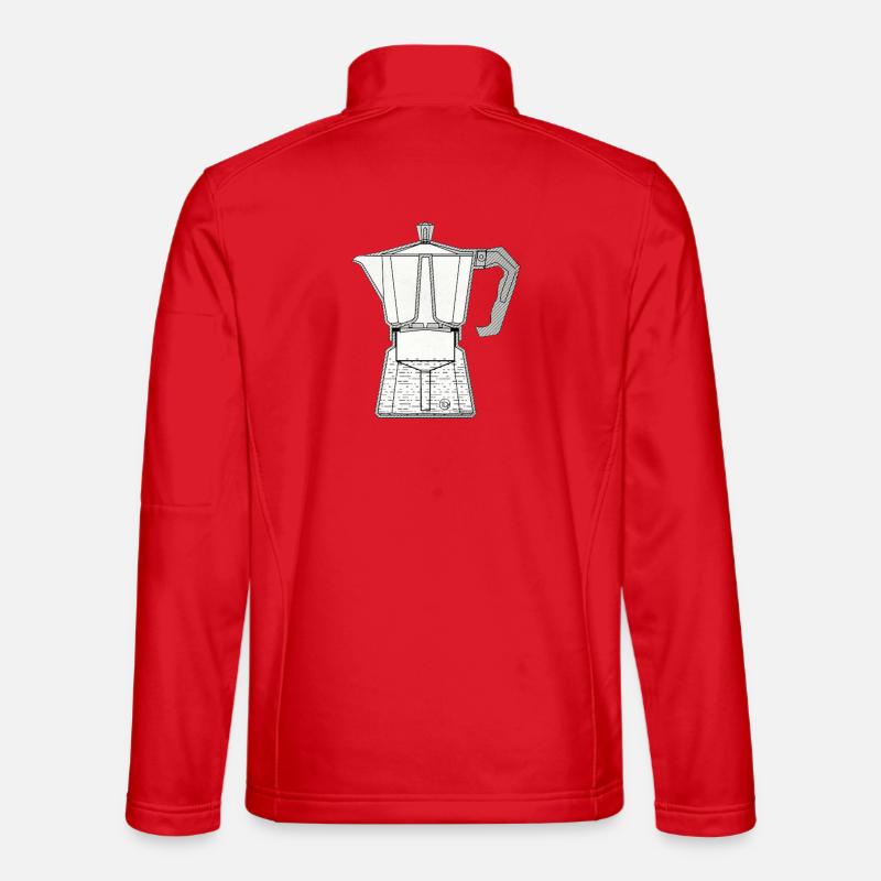 Mocca Espressokocher - Unisex Softshelljacke - Rot