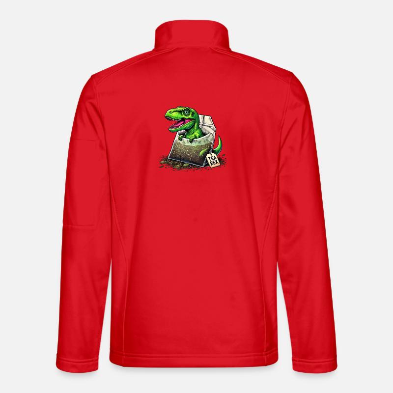 Tea rex T-rex dinosaur - Unisex Softshell Jacket - red