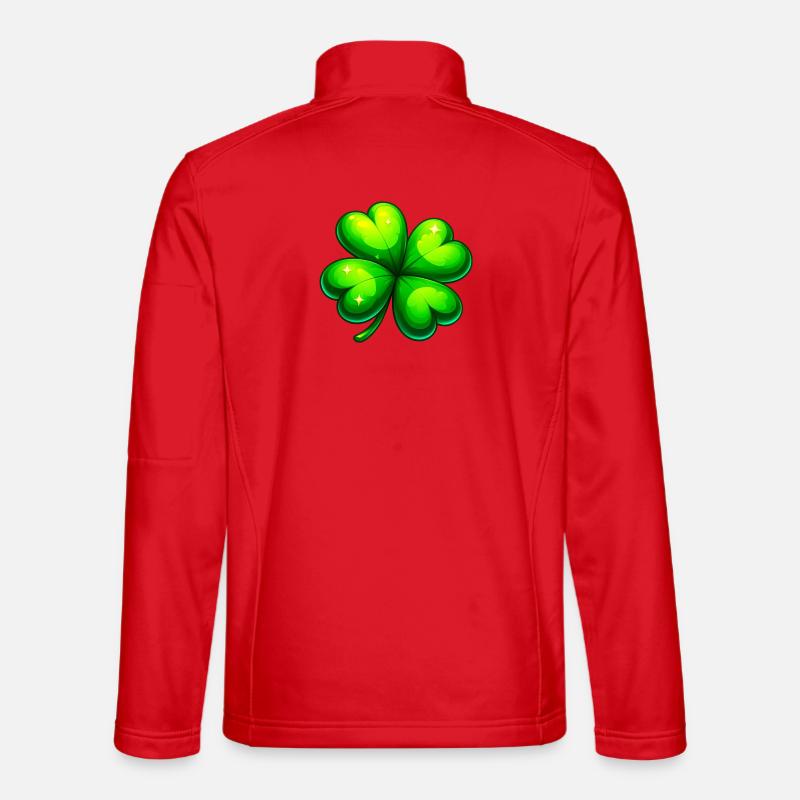 Four-leaf clover - Unisex Softshell Jacket - red