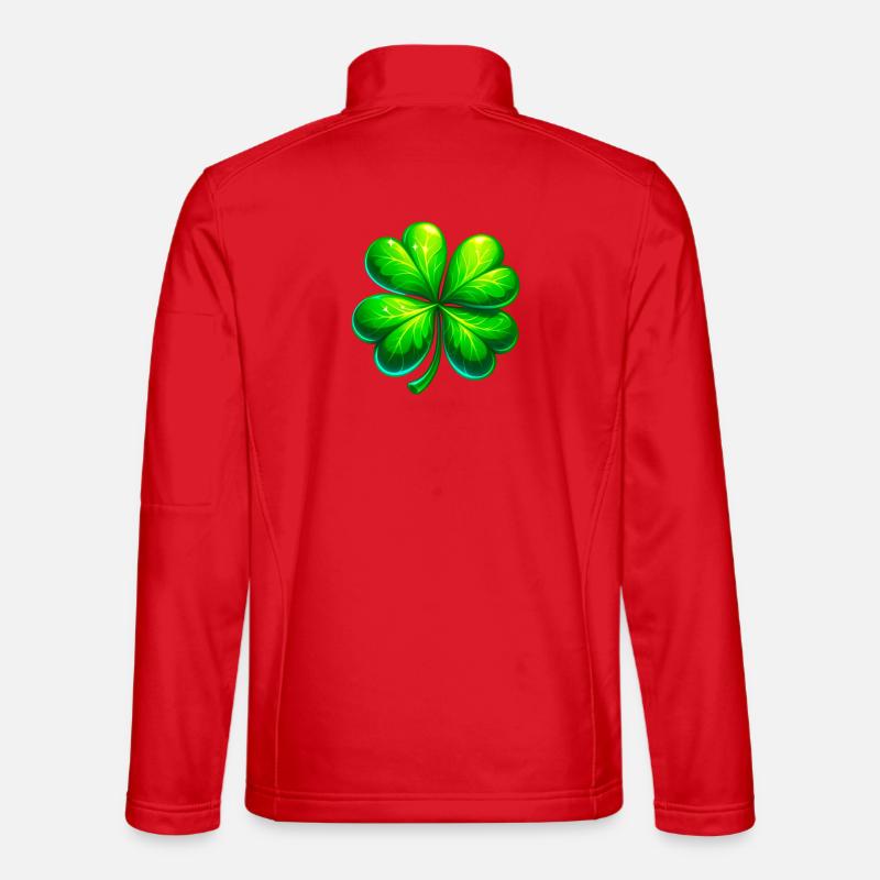 Four-leaf clover - Unisex Softshell Jacket - red