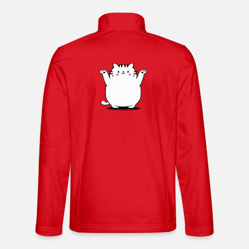 Süße Katze - Unisex Softshelljacke - Rot