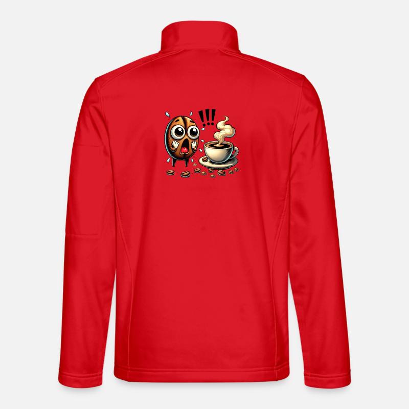 Lustiges Kaffee Design - Unisex Softshelljacke - Rot