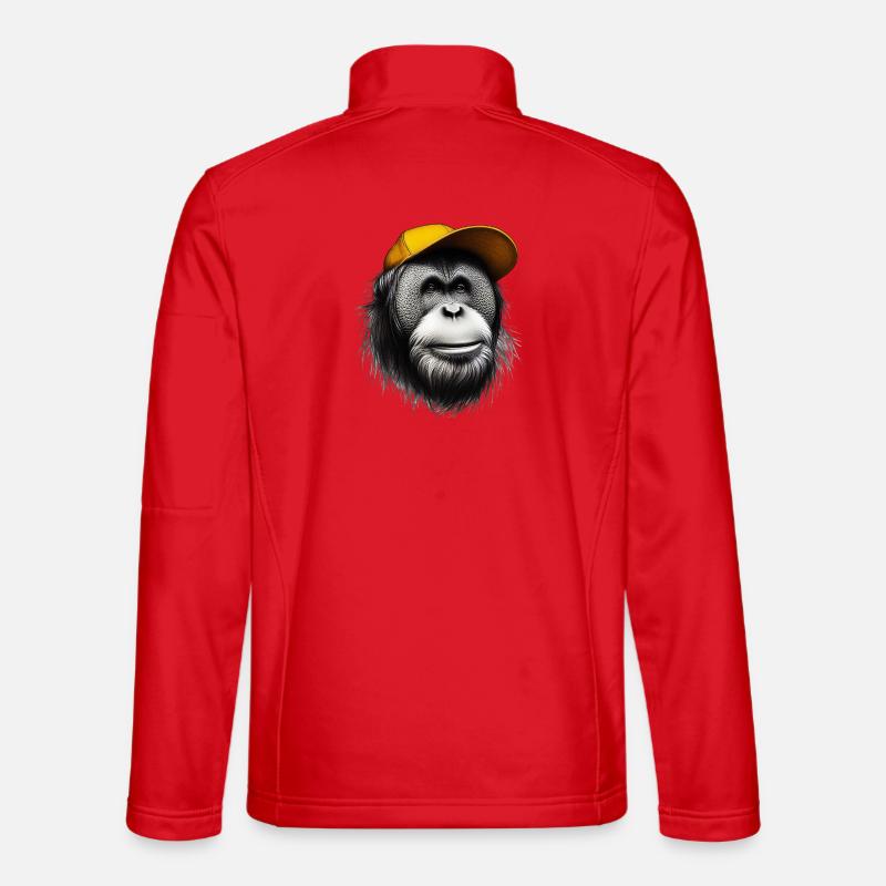 Orangutan Monkey - Unisex Softshell Jacket - red