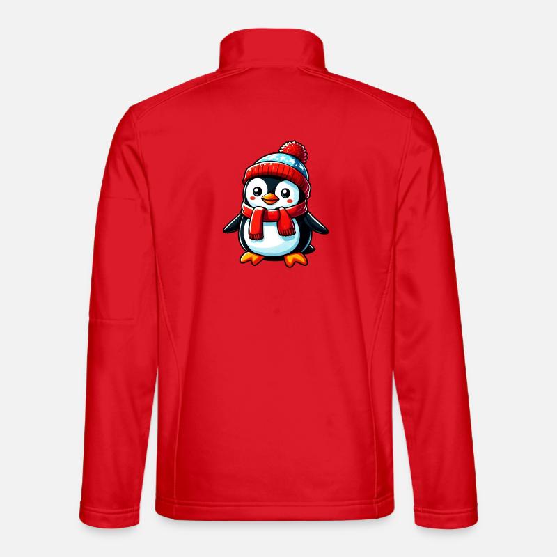 Pinguin - Unisex Softshelljacke - Rot