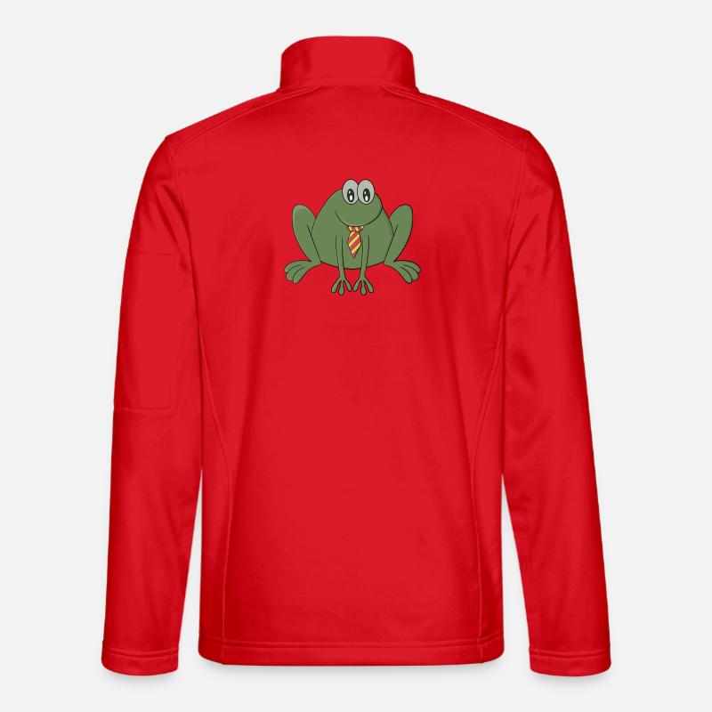 Frosch mit Krawatte - Unisex Softshelljacke - Rot