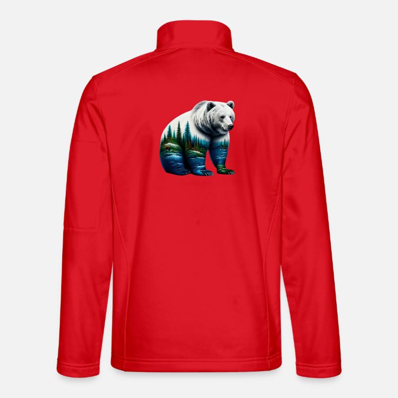 Bear - Unisex Softshell Jacket - red