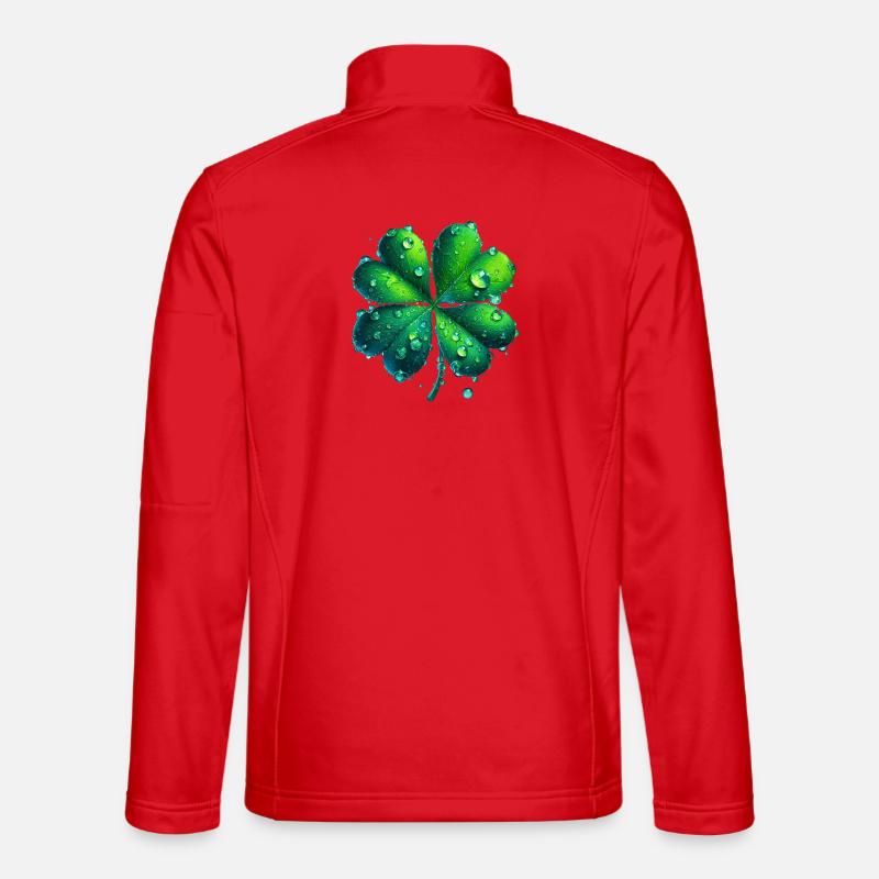 Four-leaf clover - Unisex Softshell Jacket - red