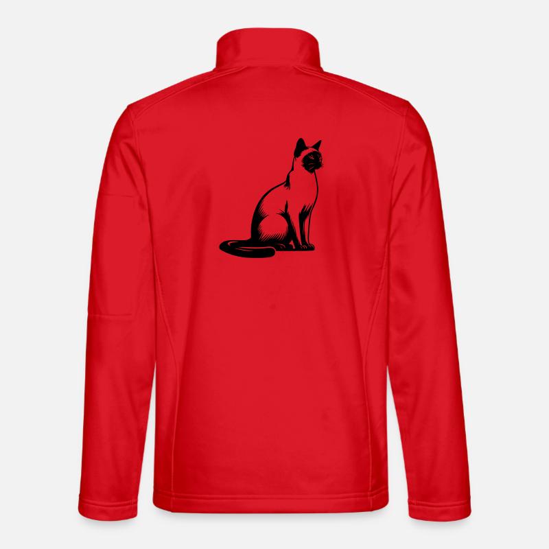 Siamese cat - Unisex Softshell Jacket - red
