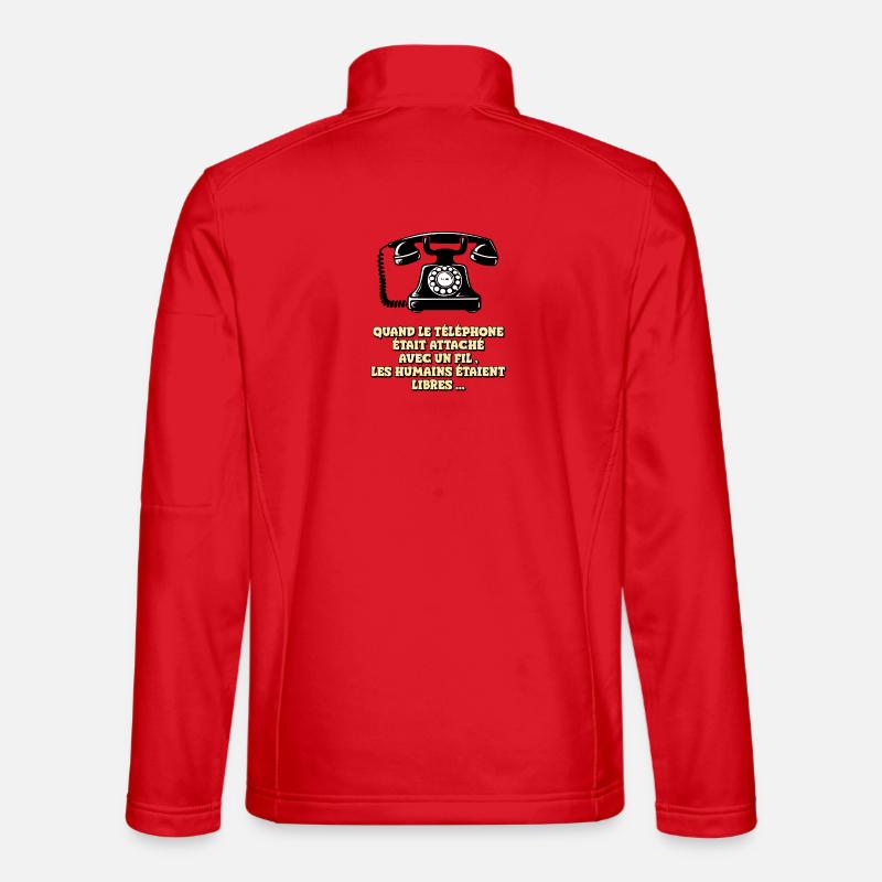 Wenn das Telefon ein Kabel hatte - Unisex Softshelljacke - Rot