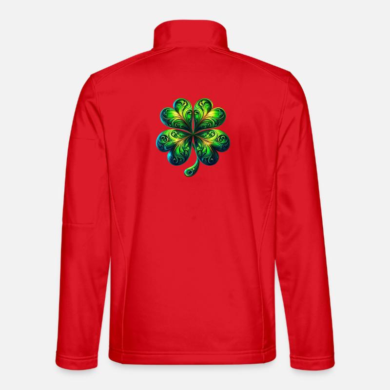 Four-leaf clover - Unisex Softshell Jacket - red