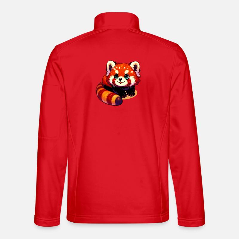 Kleiner Panda - Unisex Softshelljacke - Rot