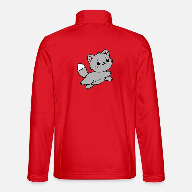 Katze - Unisex Softshelljacke - Rot