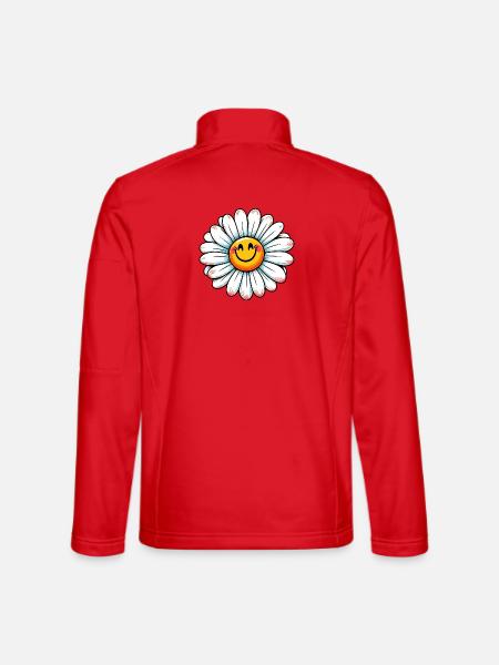 Gänseblümchen - Unisex Softshelljacke - Rot