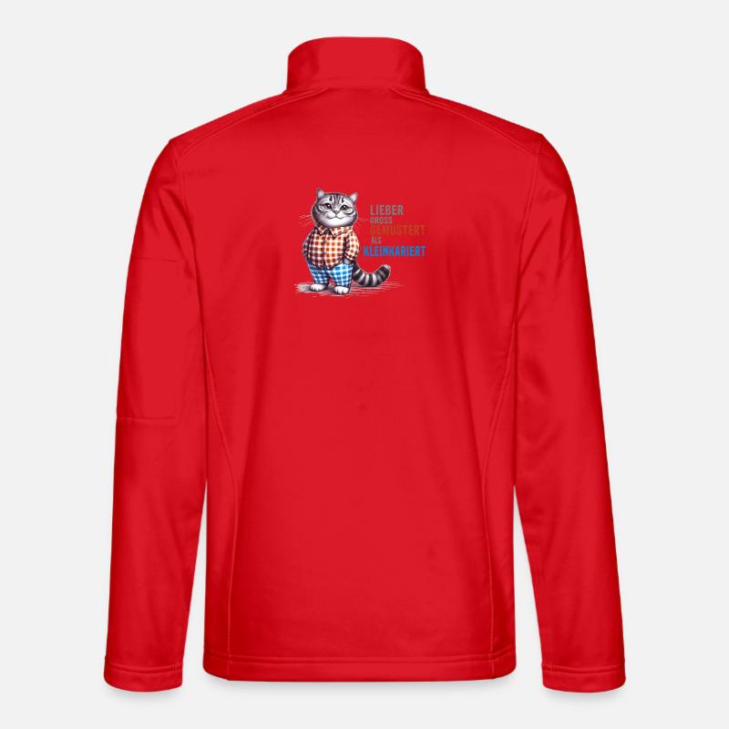 Lieber gross gemustert als kleinkariert - Cat Unisex Softshelljacke