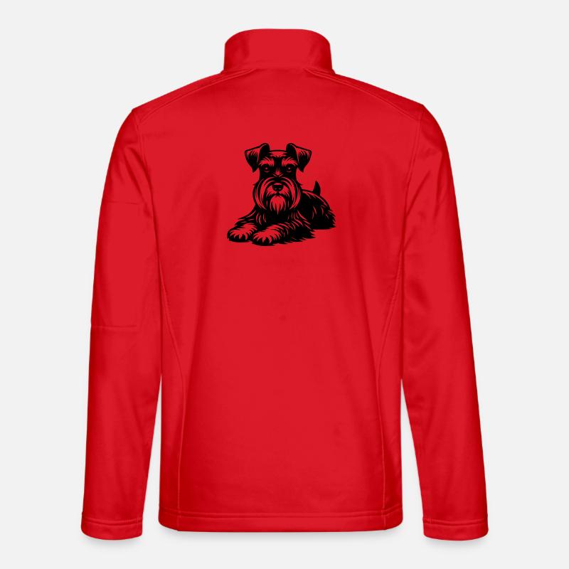 Miniature Schnauzer - Unisex Softshell Jacket - red