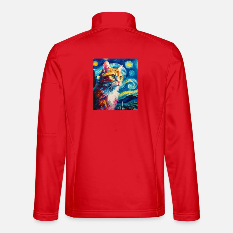 Cat - Unisex Softshell Jacket - red