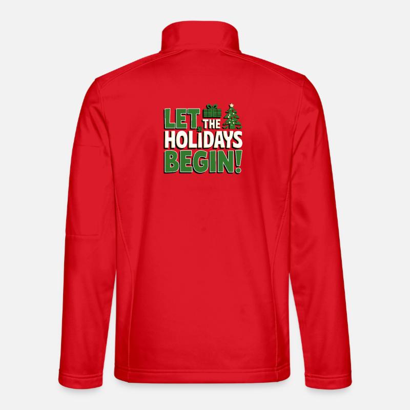 Let the Holidays Begin - Unisex Softshell Jacket - red
