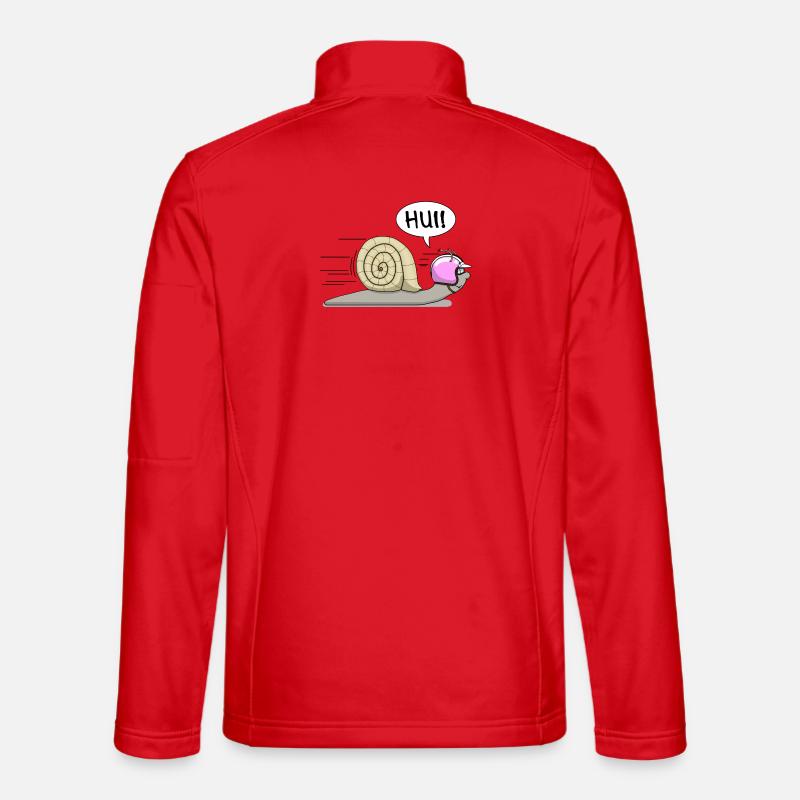 Racing snail - now also in pink - Unisex Softshell Jacket - red