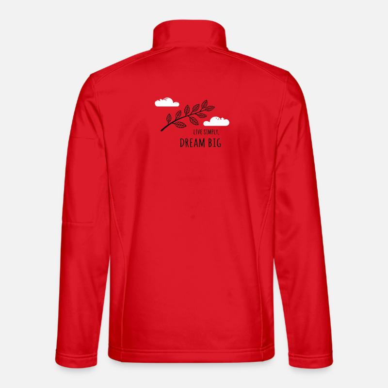 Einfach leben, groß träumen - Unisex Softshelljacke - Rot