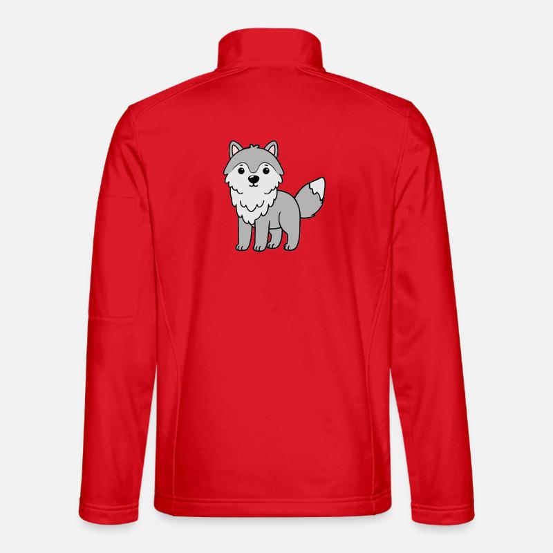 Wolf Wolves - Unisex Softshell Jacket - red