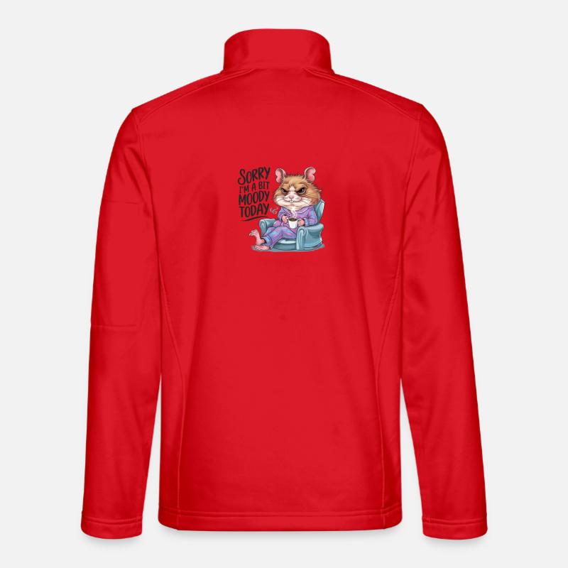 Moody Hamster Grumpy Morning Grouch Coffee Unisex Softshell Jacket
