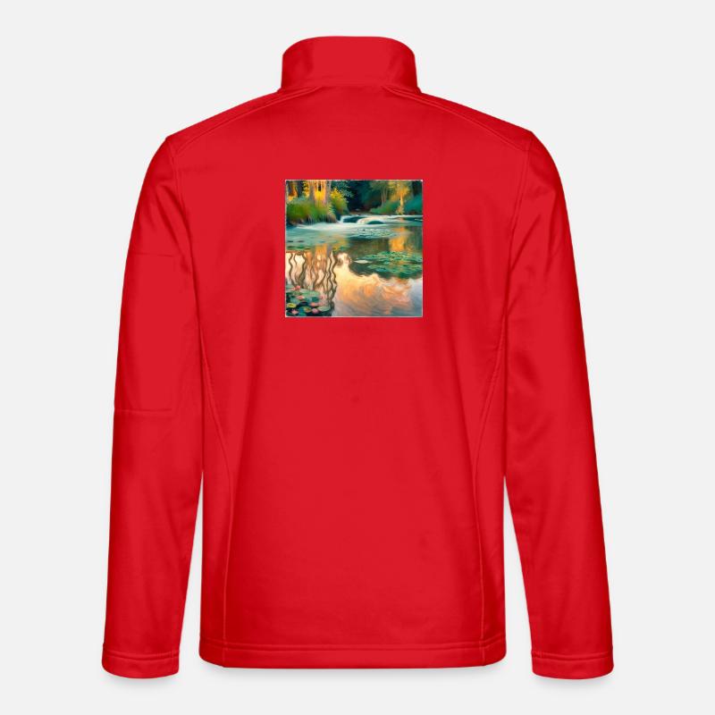 Impressionism River - Unisex Softshell Jacket - red