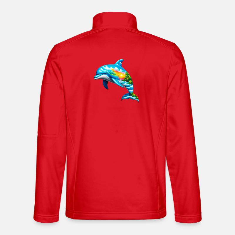 Dolphin - Unisex Softshell Jacket - red
