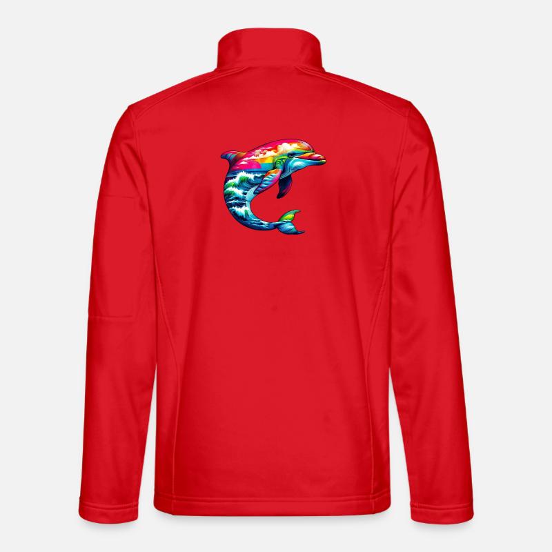 Dolphin - Unisex Softshell Jacket - red
