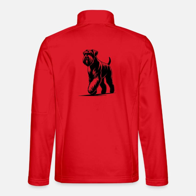 Riesenschnauzer - Unisex Softshelljacke - Rot