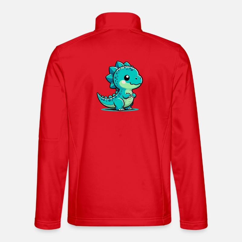 Dinosaur - Unisex Softshell Jacket - red