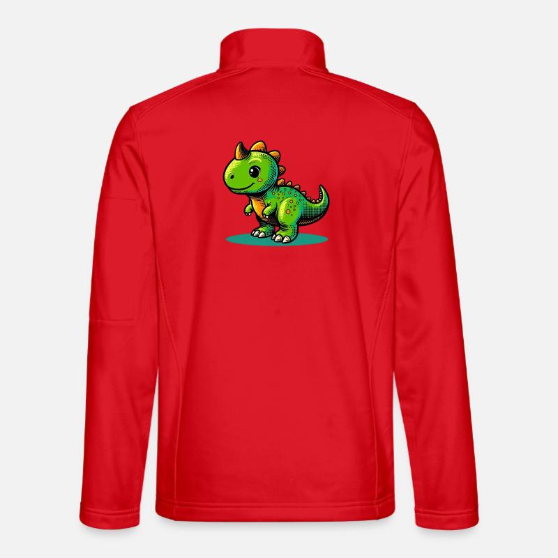 Dinosaur - Unisex Softshell Jacket - red