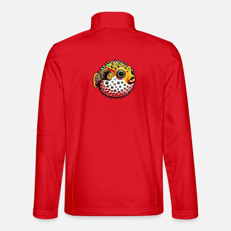 Kugelfisch - Unisex Softshelljacke - Rot