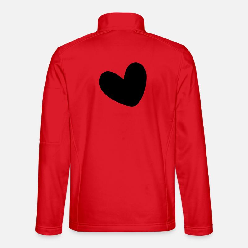 Herz einfarbig ausgefüllt Unisex Softshelljacke