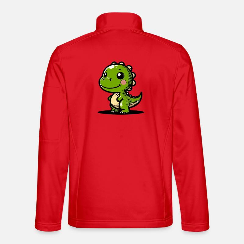 Dinosaurier - Unisex Softshelljacke - Rot