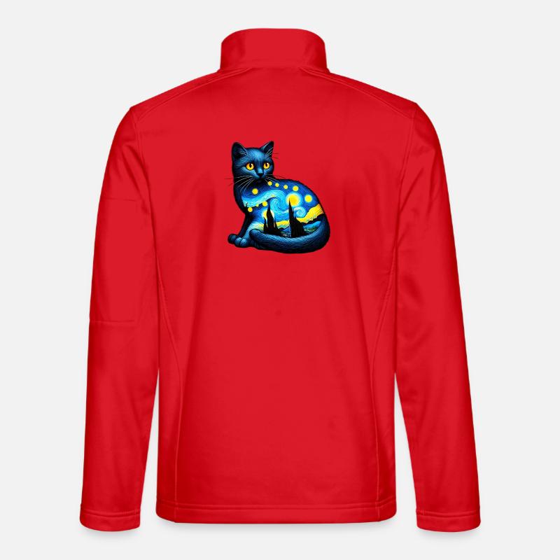 Cat - Unisex Softshell Jacket - red