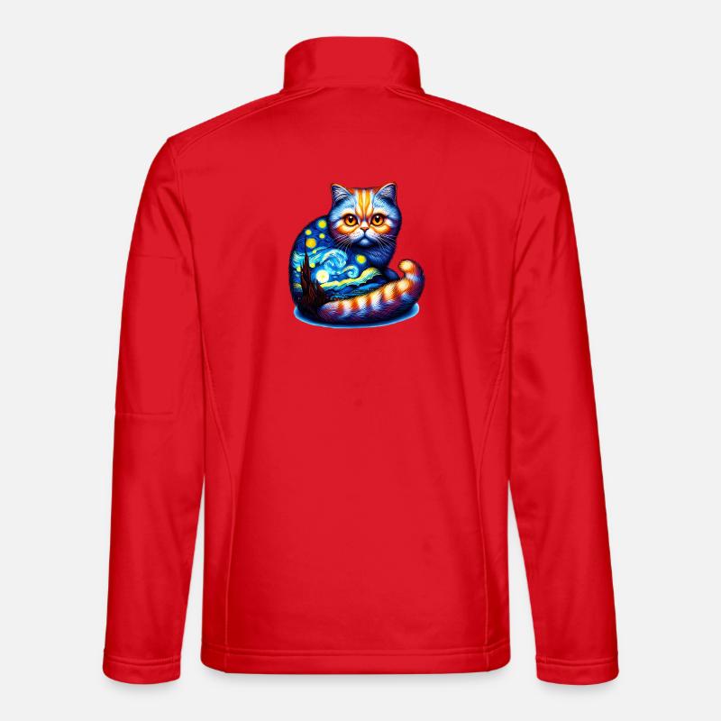Cat - Unisex Softshell Jacket - red