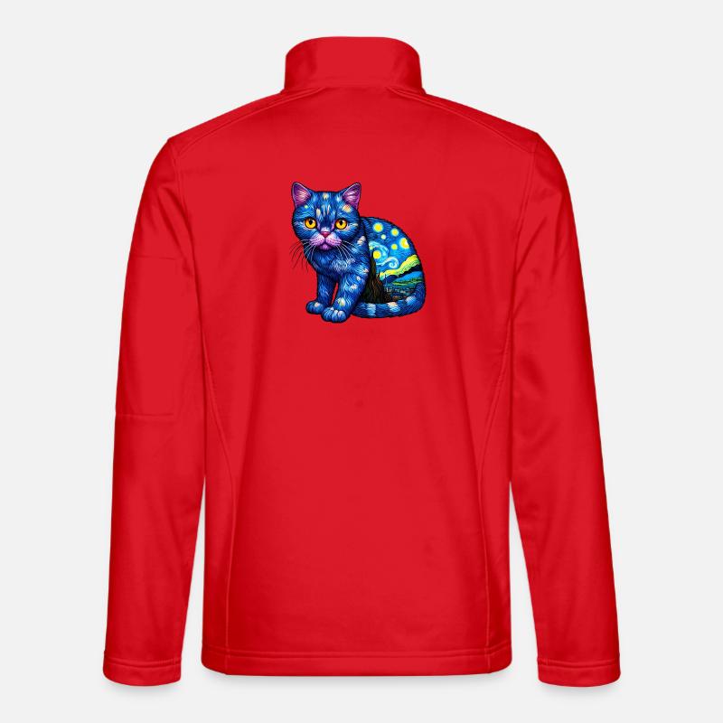 Cat - Unisex Softshell Jacket - red