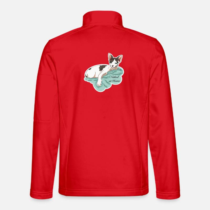 Sphynx naked at home - Unisex Softshell Jacket - red