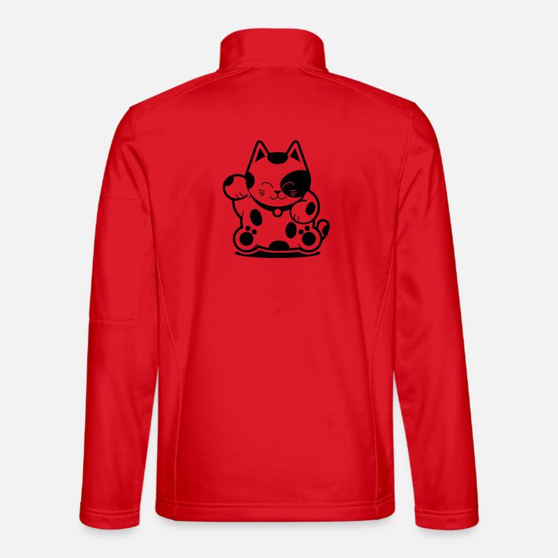 Lucky Cat - Unisex Softshell Jacket - red