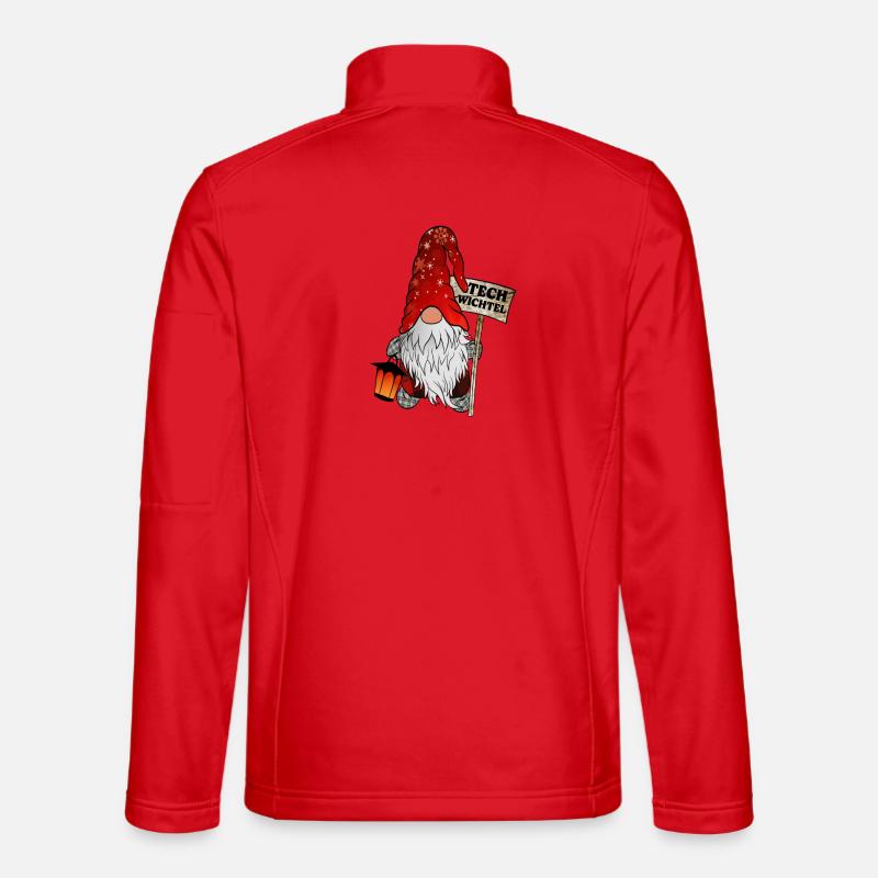 Tech Gnome – IT Christmas Gnome - Unisex Softshell Jacket - red