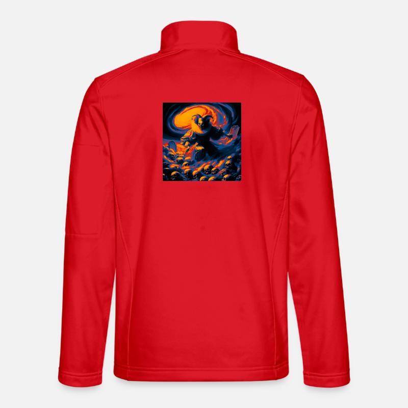 Halloween-Harlekin - Unisex Softshelljacke - Rot
