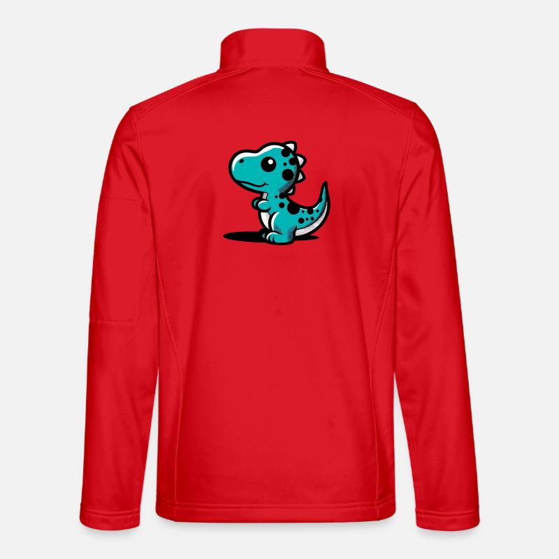Dinosaur - Unisex Softshell Jacket - red