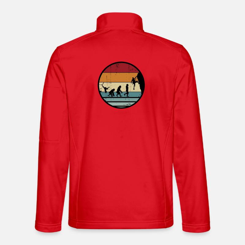 Evolution Climber Retro Circle - Unisex Softshell Jacket - red