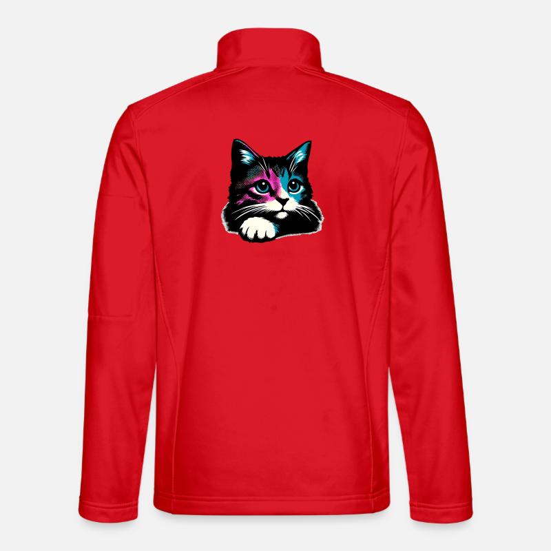 Katze - Unisex Softshelljacke - Rot