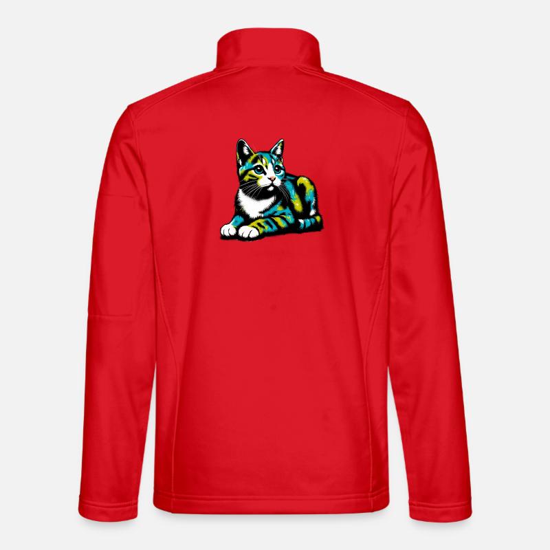 Katze - Unisex Softshelljacke - Rot