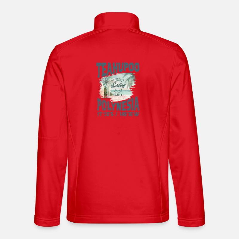 Teahupoo Polynesien Tahiti - Unisex Softshelljacke - Rot