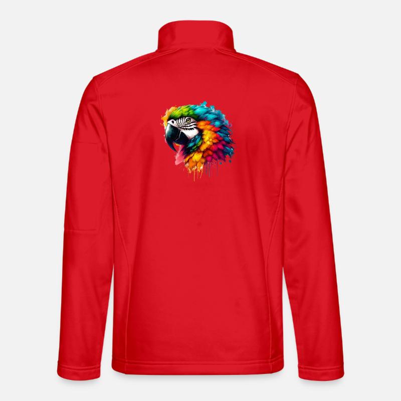 Papagei - Unisex Softshelljacke - Rot