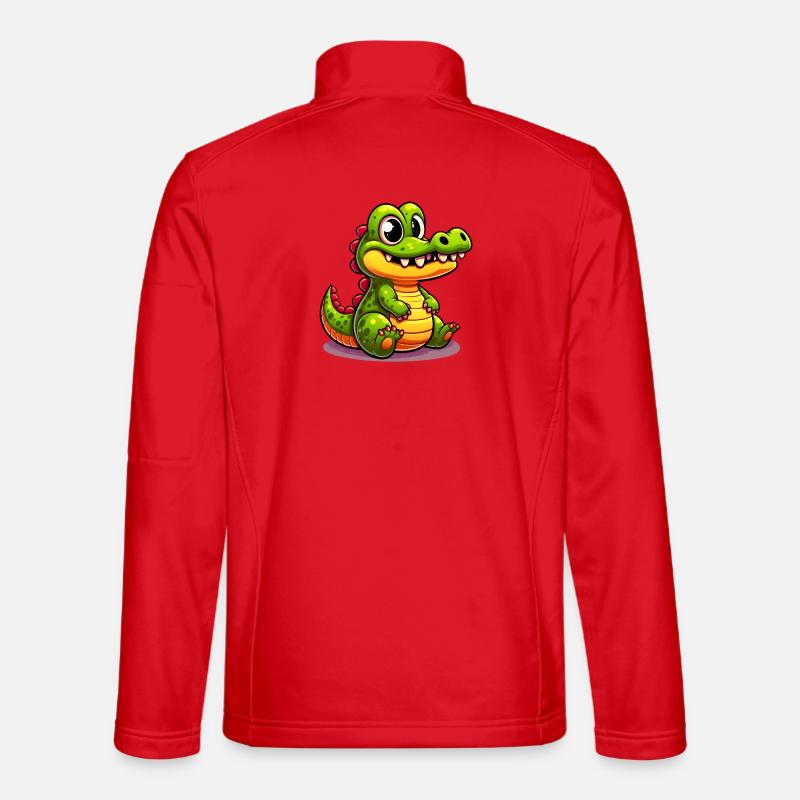 Alligator-Krokodil - Unisex Softshelljacke - Rot