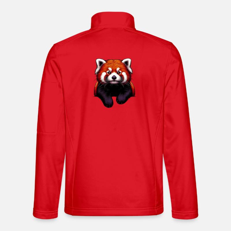 Kleiner Panda - Unisex Softshelljacke - Rot